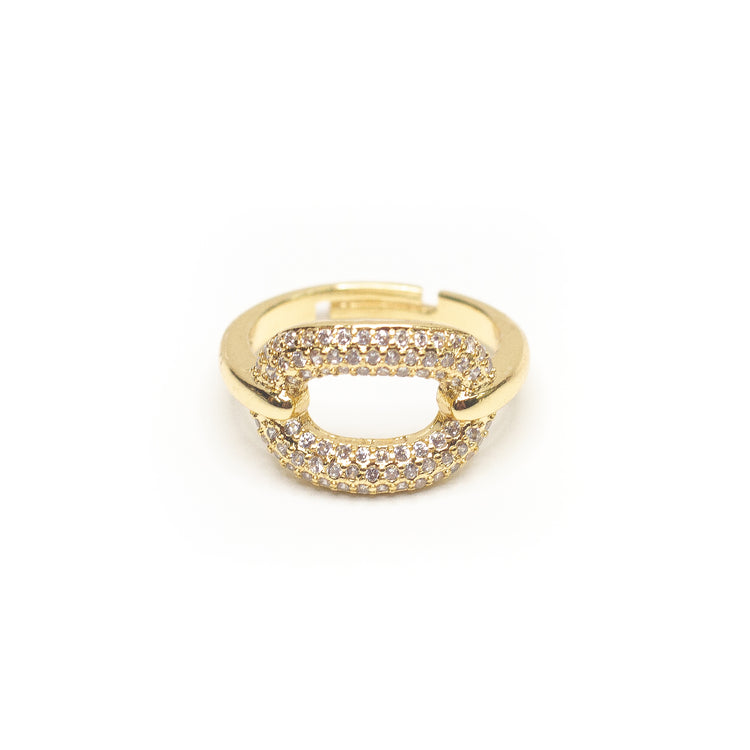 O Pave' Adjustable Ring