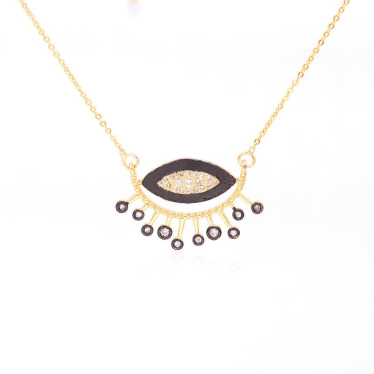 Zircon Eye Droplet Necklace