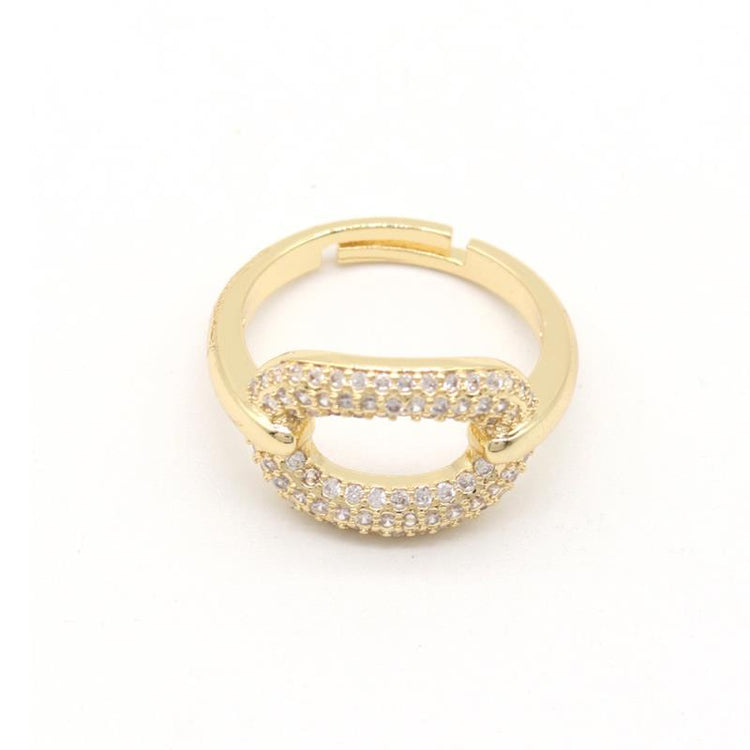 O Pave' Adjustable Ring